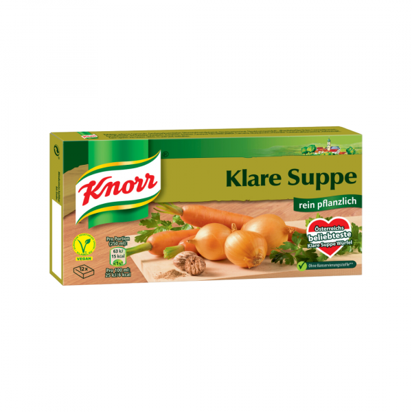 Knorr Klare Suppe, rein pflanzlich, 12 Würfel